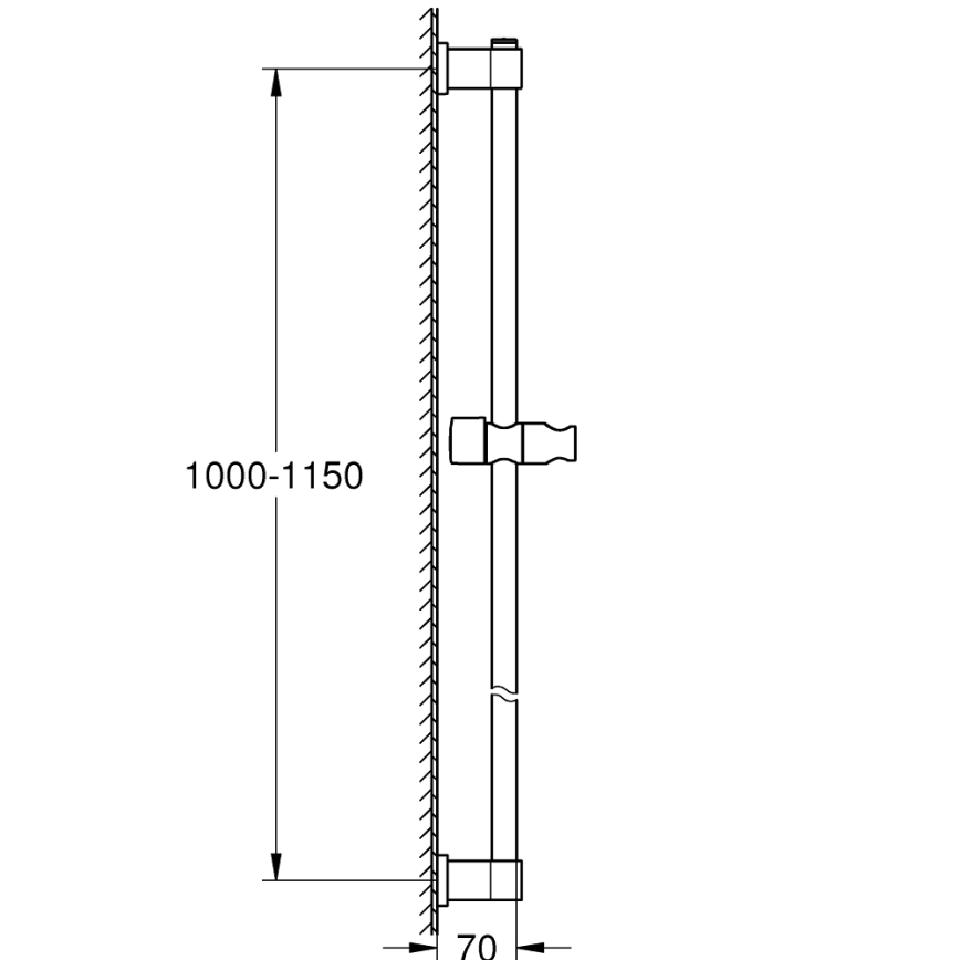 GROHE 26970001 - Tuš šipka VITALIO UNIVERSAL 1150 mm sjajni krom