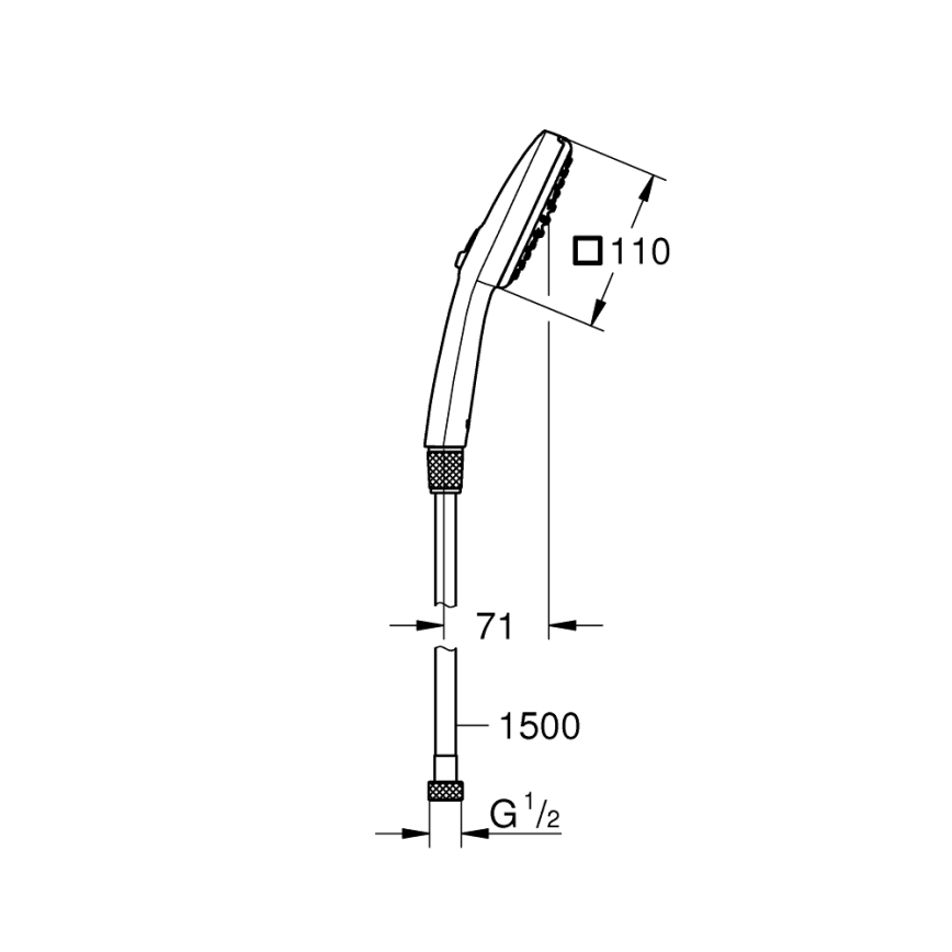 GROHE 26973001 - Ručni tuš VITALIO COMFORT 110, 110 mm, sjajni krom