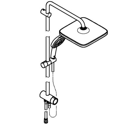 GROHE 26986001 - Tuš sustav VITALIO COMFORT 250 sjajni krom