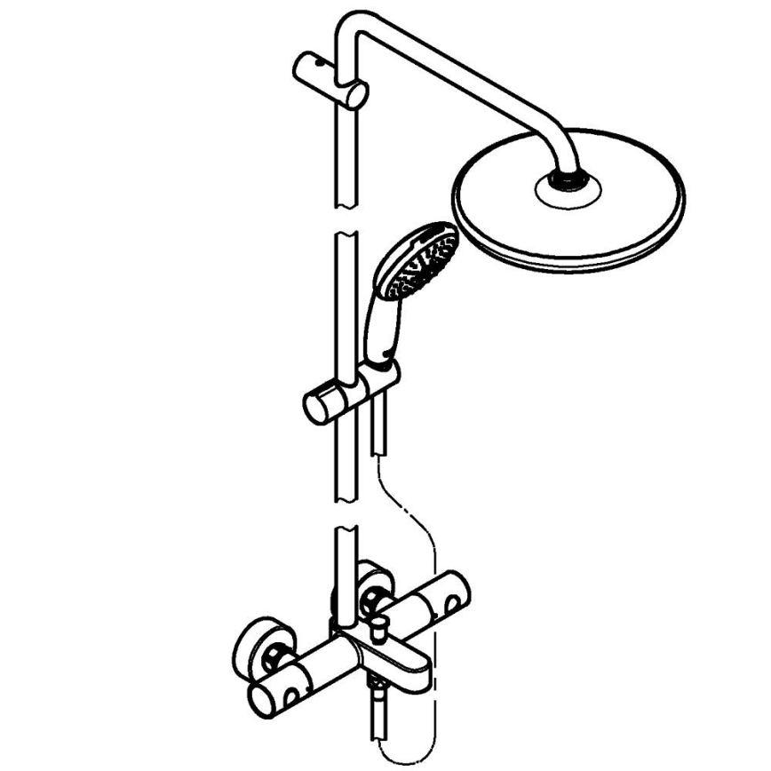 GROHE 269882431 - Sustav za tuširanje VITALIO START SYSTEM 250 390 mm crna