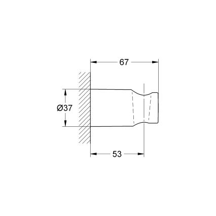 GROHE 27056000 - Zidni držač za tuš RAINSHOWER, sjajni krom