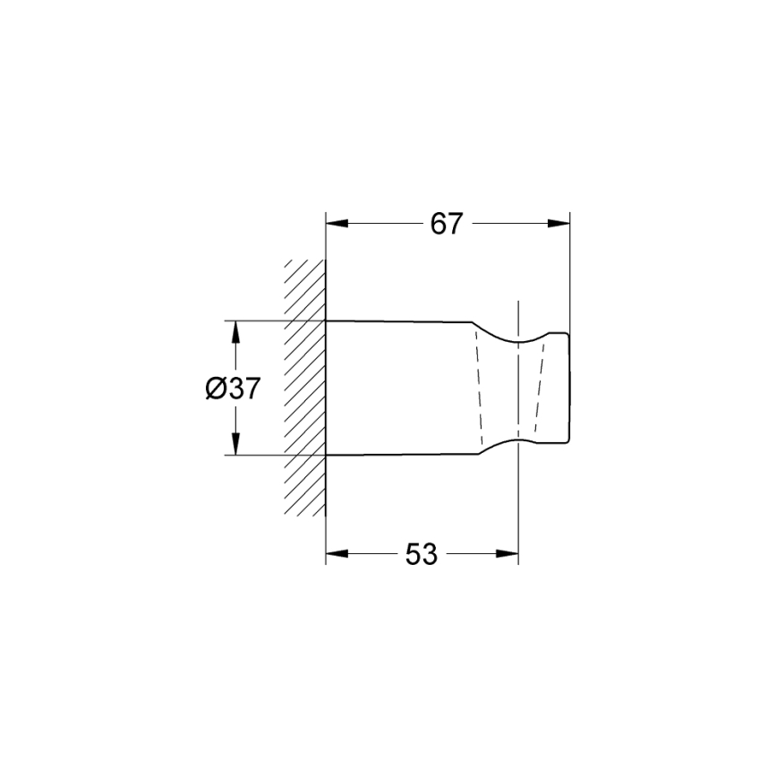 GROHE 27056000 - Zidni držač za tuš RAINSHOWER, sjajni krom