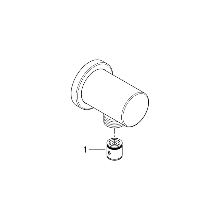 GROHE 27057DL0 - Zidno koljeno RAINSHOWER DN 15, brušeni bakar