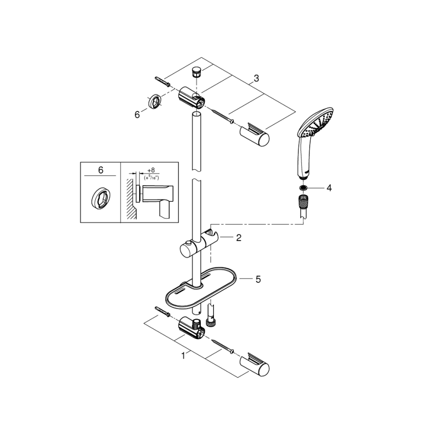 GROHE 27227001 - Tuš set EUPHORIA 900 mm, sjajni krom
