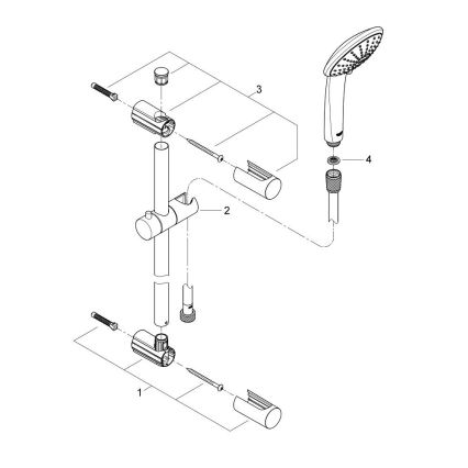 GROHE 27326000 - Set za tuširanje VITALIO JOY 600 mm sjajni krom
