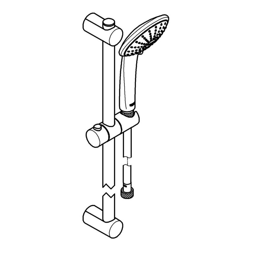 GROHE 27326000 - Set za tuširanje VITALIO JOY 600 mm sjajni krom