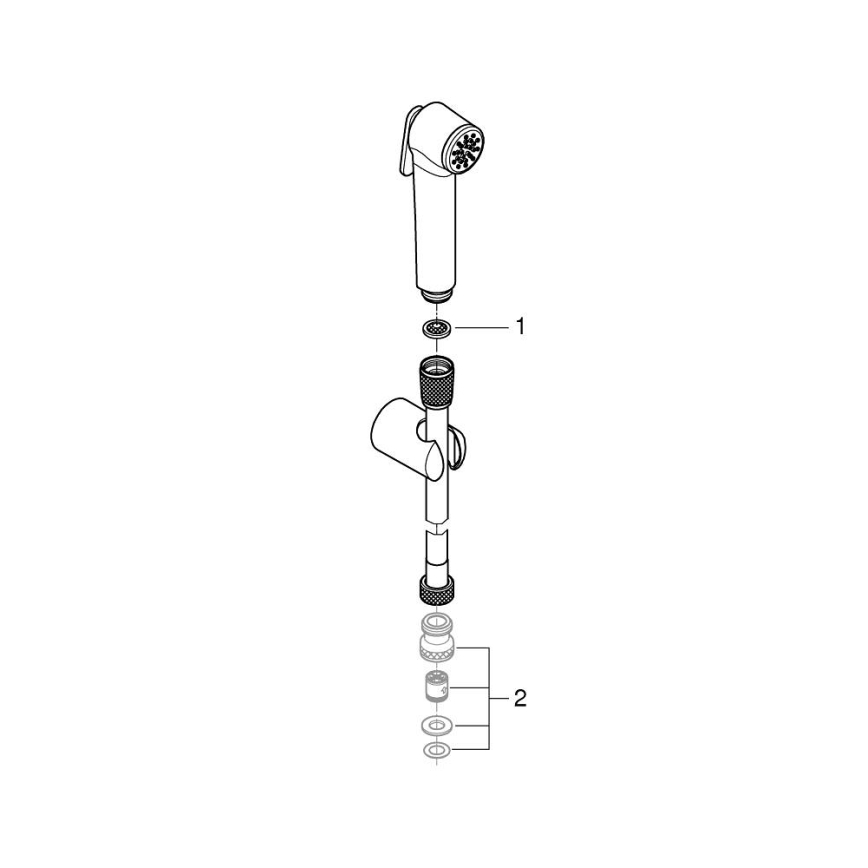 GROHE 27513A01 - Bidet tuš TEMPESTA-F 1250 mm grafit