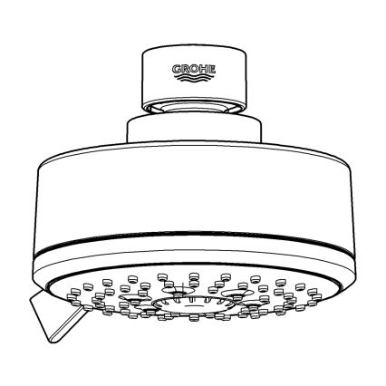 GROHE 27591001 - Glava tuša TEMPESTA COSMOPOLITAN 100 100 mm sjajni krom