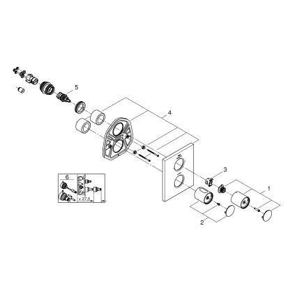 GROHE 27618000 - Termostatski poklopac GROHTHERM F, sjajni krom