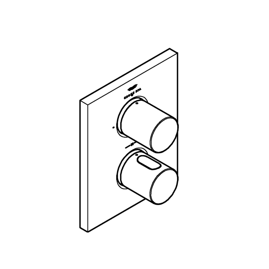 GROHE 27618000 - Termostatski poklopac GROHTHERM F, sjajni krom