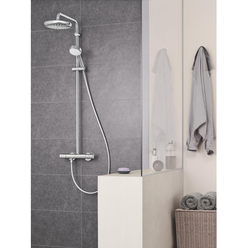 GROHE 27922001 - Set za tuširanje s termostatskom baterijom TEMPESTA COSMOPOLITAN 210 u sjajnom kromu