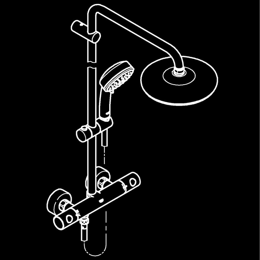 GROHE 27922001 - Tušni sustav TEMPESTA COSMOPOLITAN 210, sjajni krom