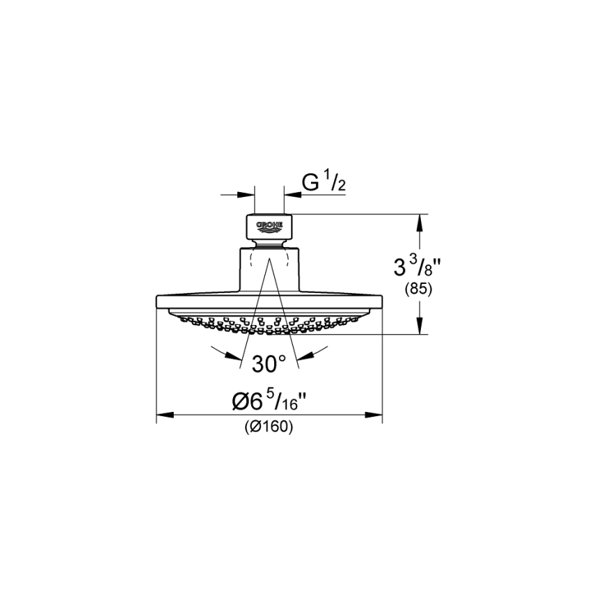 GROHE 28233000 - Tuš glava EUPHORIA COSMOPOLITAN 160, sjajni krom