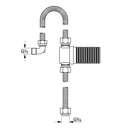 GROHE 28995000 - Priključni set TALENTOFILL DN 20 sjajni krom