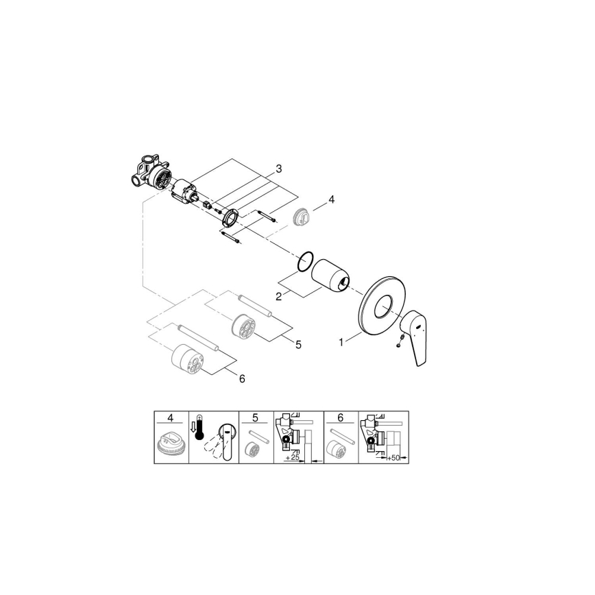 GROHE 29040001 - Miješalica za tuš BAUEDGE, sjajni krom