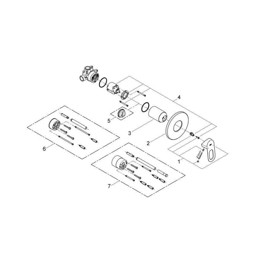 GROHE 29042000 - Tuš miješalica BAULOOP, sjajni krom