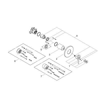 GROHE 29048000 - Tuš miješalica za podžbuknu ugradnju BAUCLASSIC, sjajni krom