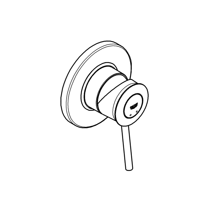 GROHE 29048000 - Tuš miješalica za podžbuknu ugradnju BAUCLASSIC, sjajni krom