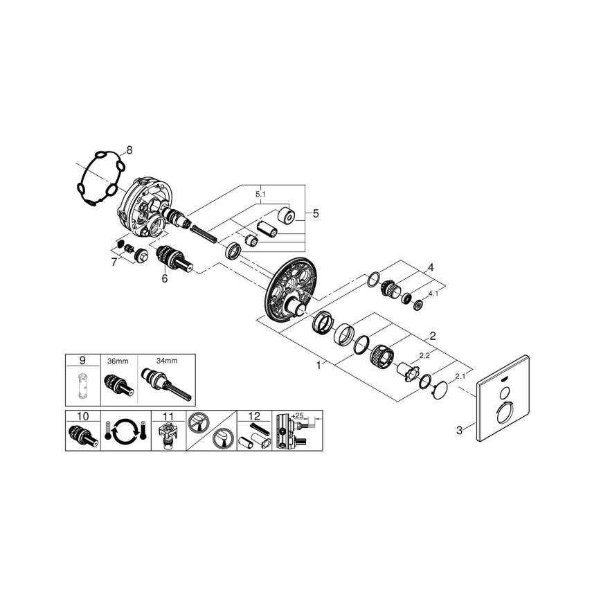 GROHE 29123000 - Termostatska tuš miješalica GROHTHERM SMARTCONTROL krom