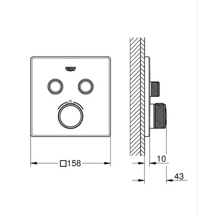 GROHE 29124A00 - Termostatska miješalica GROHTHERM SMARTCONTROL grafit