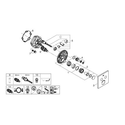 GROHE 29124A00 - Termostatska miješalica GROHTHERM SMARTCONTROL grafit