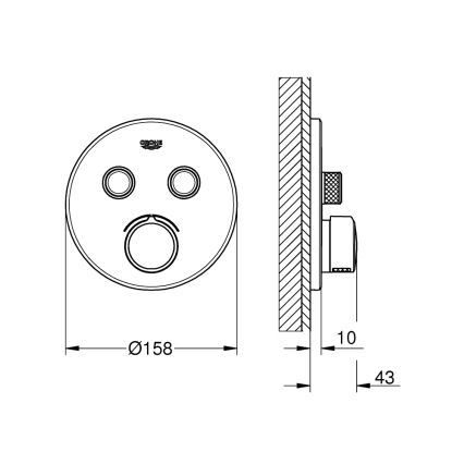 GROHE 29145000 - Poklopac podžbukne baterije SMARTCONTROL, sjajni krom