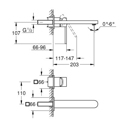 GROHE 29306003 - Slavina za umivaonik PLUS 203 mm, sjajni krom