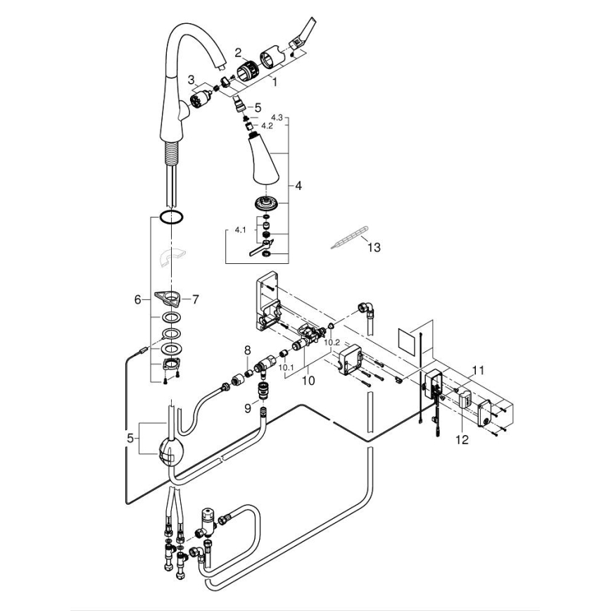 GROHE 30219002 - Elektronička slavina za sudoper ZEDRA TOUCH sjajni krom