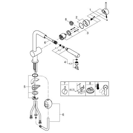 GROHE 30274GN0 - Kuhinjska miješalica A, zlatna
