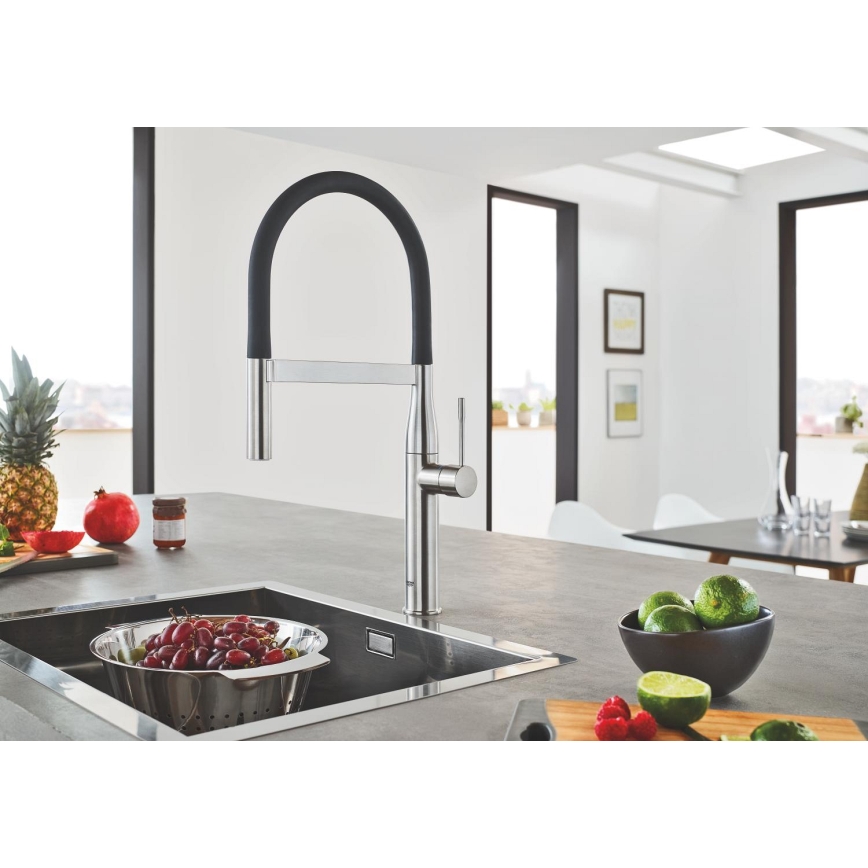 GROHE 30294DC0 - Kuhinjska miješalica za sudoper ESSENCE, nehrđajući čelik