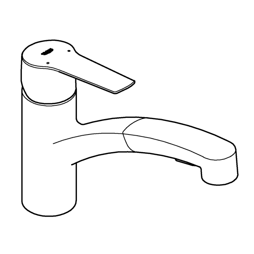 GROHE 303072431 - Kuhinjska miješalica START 185 × 227 mm crna