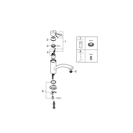 GROHE 30358000 - Kuhinjska slavina SWIFT 227 mm, sjajni krom