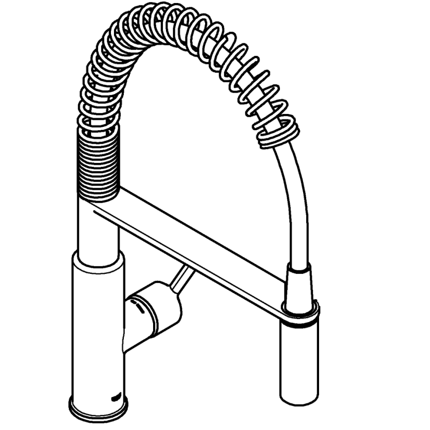 GROHE 30361000 - Kuhinjska slavina GET 455 mm, sjajni krom