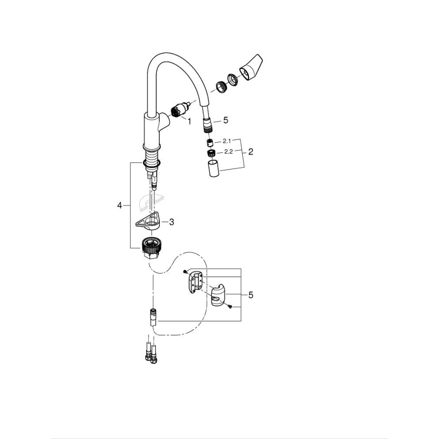 GROHE 30550000 - Kuhinjska miješalica START EDGE 357 mm sjajni krom