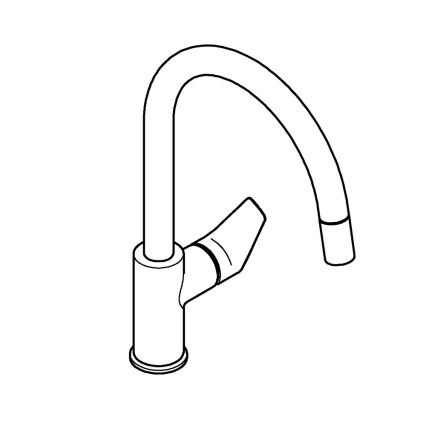 GROHE 30550000 - Kuhinjska miješalica START EDGE 357 mm sjajni krom