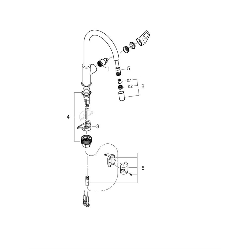 GROHE 30556000 - Kuhinjska miješalica START LOOP 357 mm sjajni krom