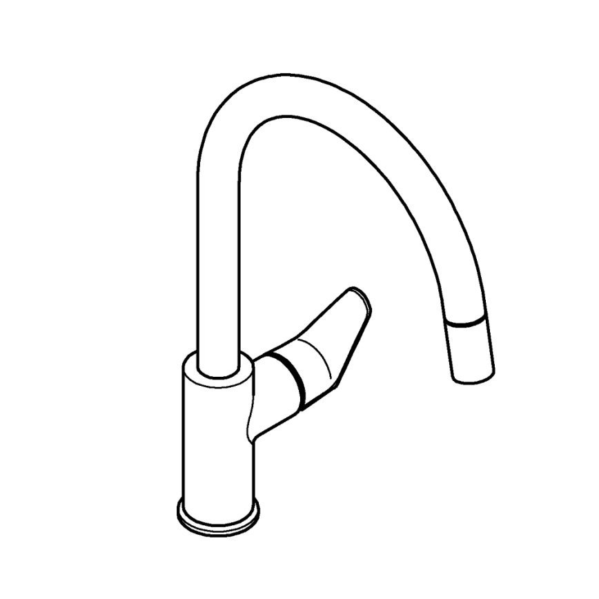 GROHE 30562000 - Kuhinjska slavina START CURVE 357 mm sjajni krom