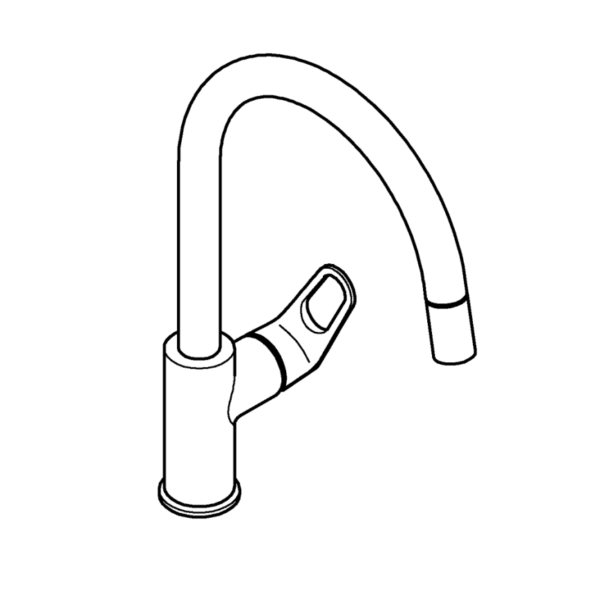 GROHE 30569000 - Sudoperska miješalica START FLOW 357 mm, sjajni krom