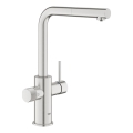 GROHE 30590DC0 - Kuhinjska miješalica s izvlačivom mlaznicom BLUE PURE, nehrđajući čelik