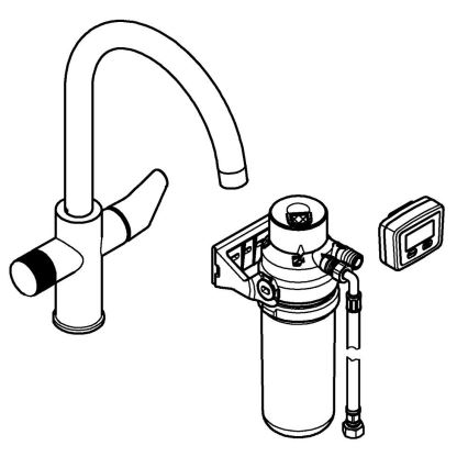 GROHE 30593000 - Kuhinjska miješalica BLUE PURE C, C-izljev, sjajni krom