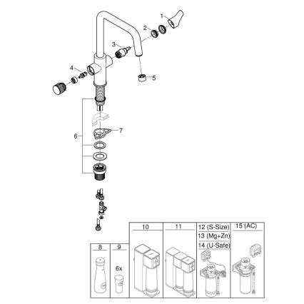 GROHE 30595000 - Kuhinjska slavina BLUE PURE Start 366 mm, sjajni krom