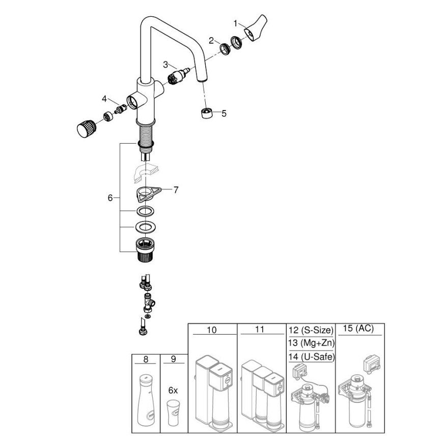 GROHE 30595000 - Kuhinjska slavina BLUE PURE Start 366 mm, sjajni krom