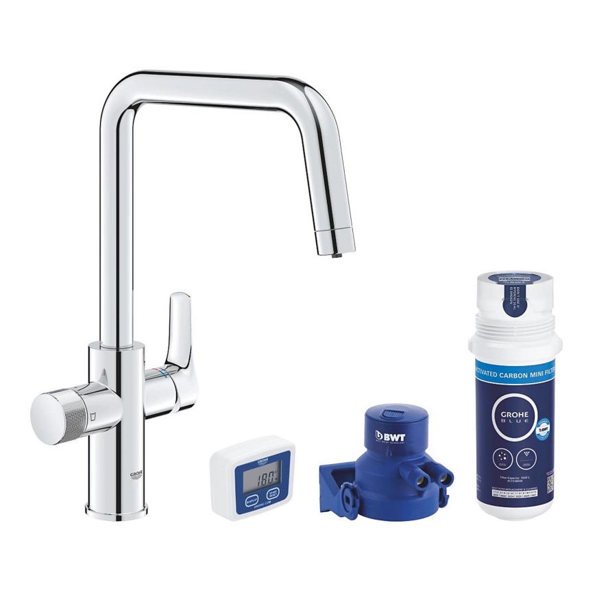GROHE 30596000 - Kuhinjska miješalica BLUE PURE s integriranim filtrom, sjajni krom