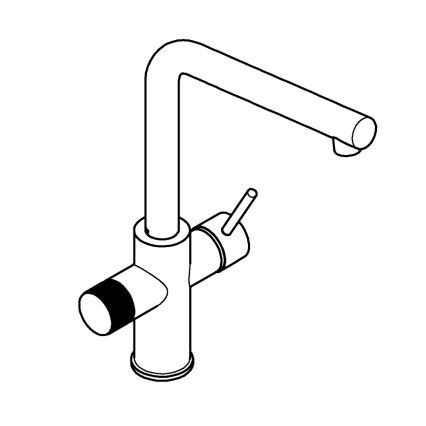 GROHE 30600000 - Kuhinjska miješalica BLUE PURE, L-izljev, sjajni krom