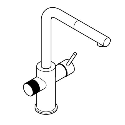 GROHE 30601000 - Slavina za sudoper BLUE PURE A s izvlačivim tušem, sjajni krom