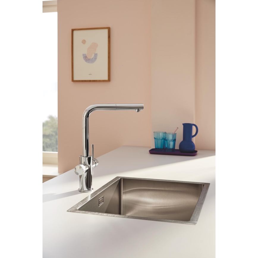 GROHE 30601000 - Slavina za sudoper BLUE PURE A s izvlačivim tušem, sjajni krom