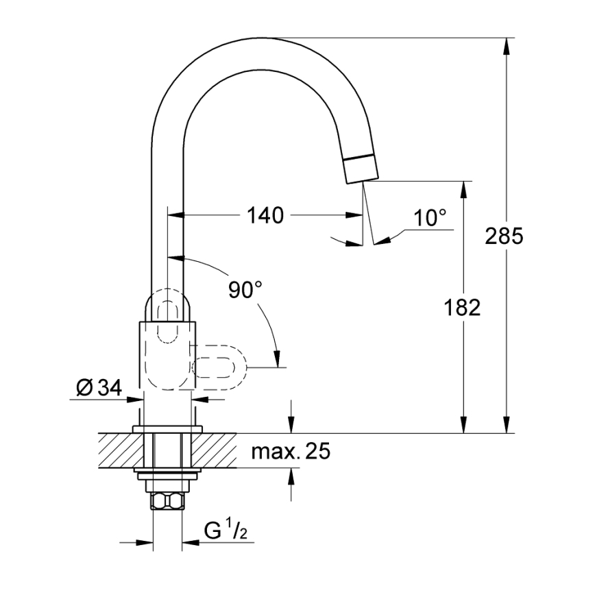 GROHE 31222000 - Kuhinjska miješalica BAULOOP, sjajni krom