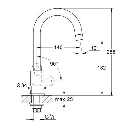 GROHE 31222000 - Slavina za sudoper BAULOOP, sjajni krom