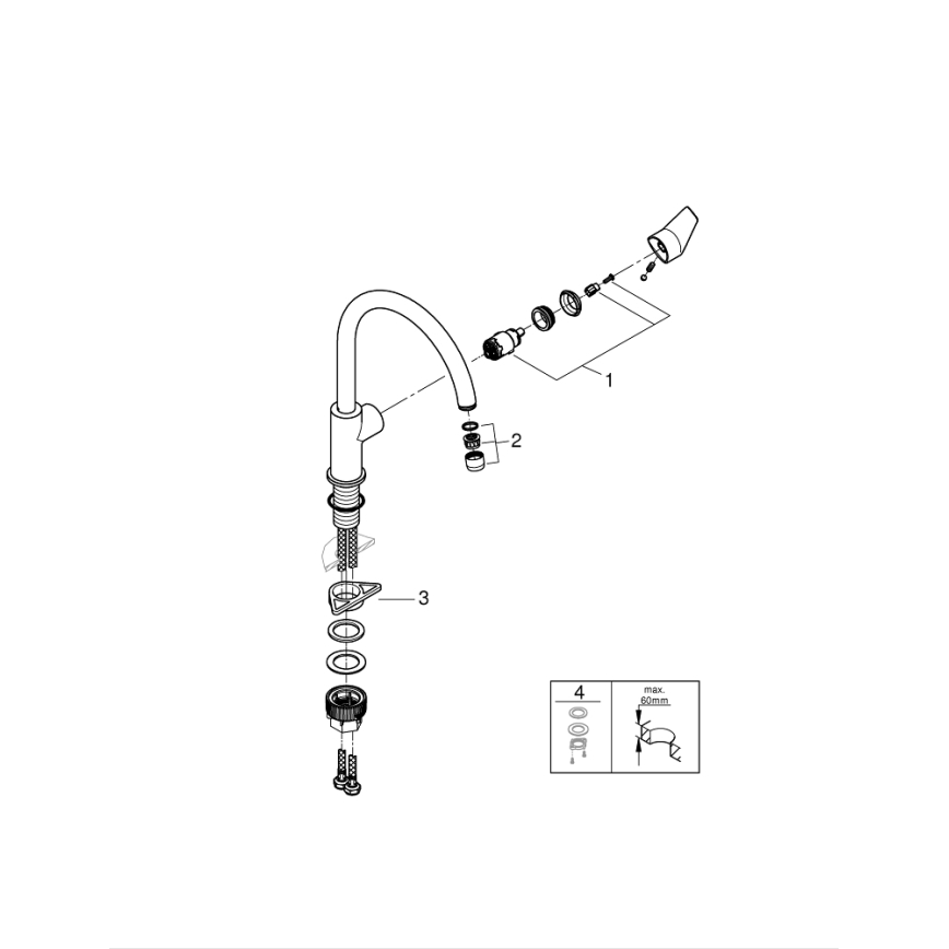 GROHE 31233001 - Kuhinjska miješalica START polirani krom