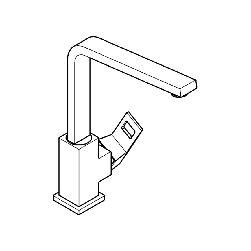GROHE 31255000 - Slavina za sudoper EUROCUBE, sjajni krom